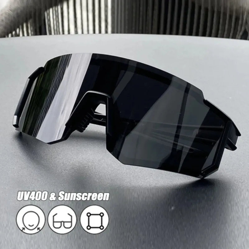 Sunglasses Uv400 - ファッション性の高いサイクリング用サングラス。UV400カット、男女兼用。紫外線対策、アウトドアスポーツに最適。大きめのレンズ。