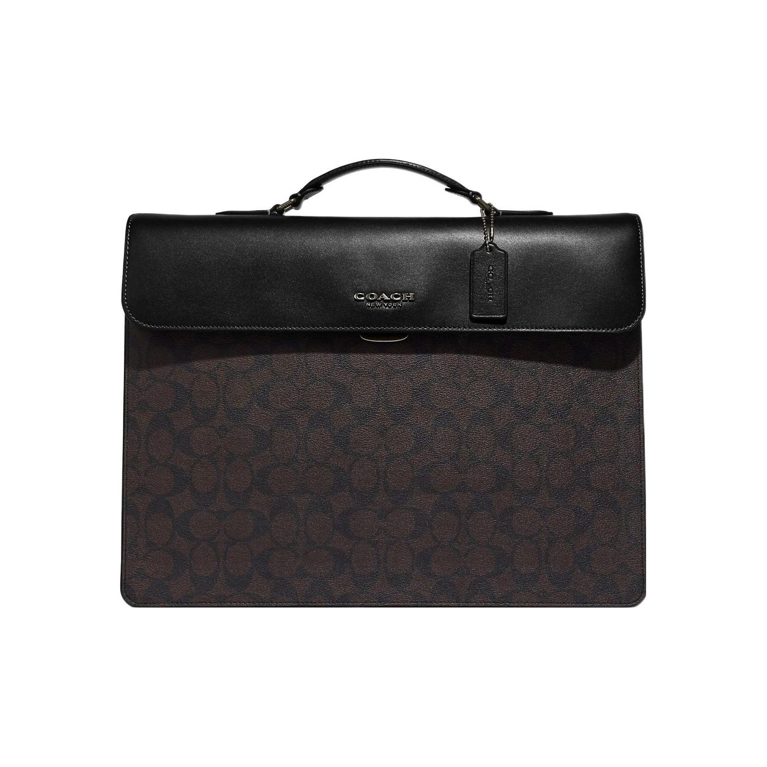 Leather Briefcase - COACH グレアム コーテッドキャンバス カーフスキン ハンドバッグ ブリーフケース