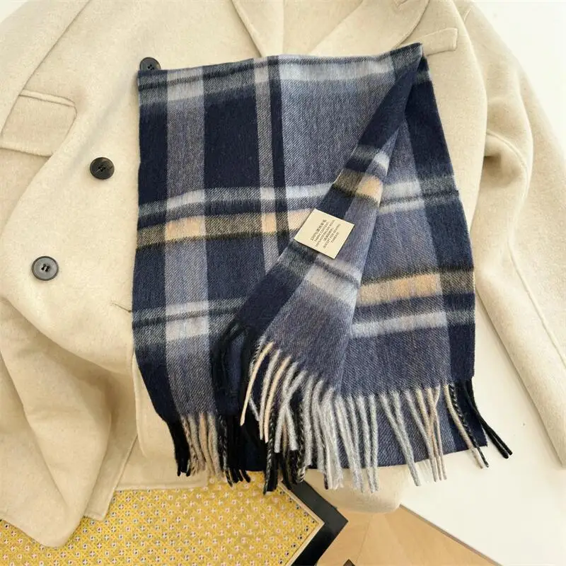 Cashmere Scarf - 高品質な100％ウール製スカーフ。男性用、女性用。クラシックで柔らかいカシミヤ素材。暖かく、保温性に優れたショール。秋、冬に最適。