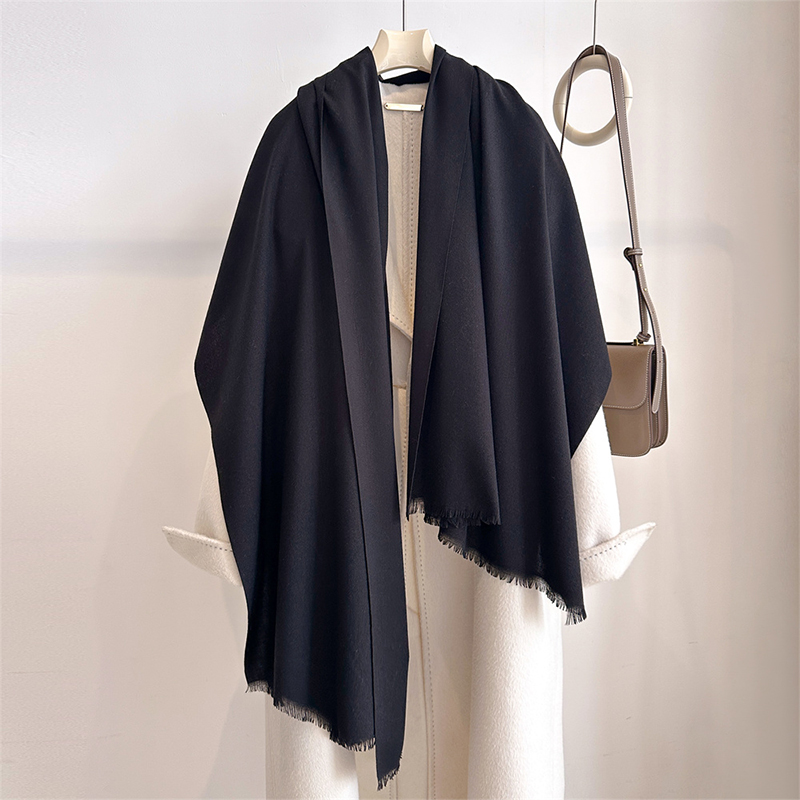 Cashmere Scarf - 高級冬カシミヤスカーフ レディース 無地 ハンカチ 暖かいパシュミナ 女性用ショール