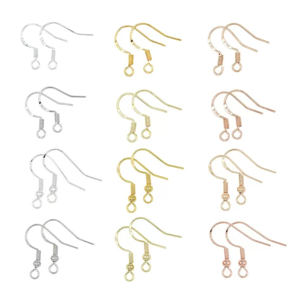Gold Plated Jewelry - 金メッキイヤリングフック 100個入り イヤーワイヤーバックパーツ ハンドメイドジュエリーDIY用