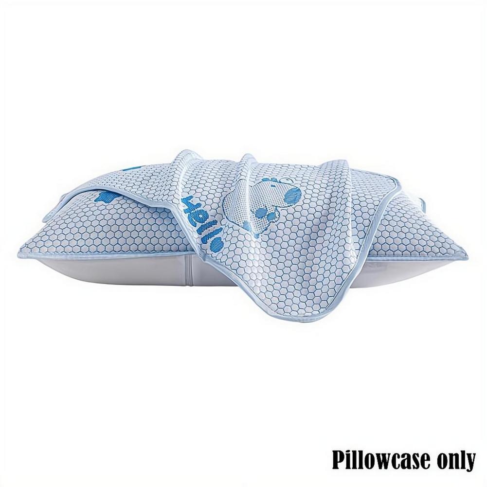 Silk Pillowcase - 夏の涼感アイスシルク枕カバー、アイスビーンズ枕カバーセット、通気性のあるクール寝具、家庭用保護カバー