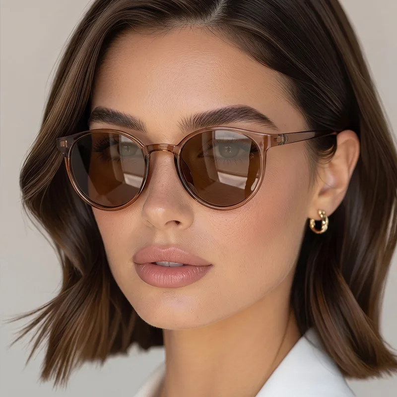 新作、小ぶりなフレームのレトロ調サングラス。男性向け、女性向 - Sunglasses Uv400 のレビューと価格