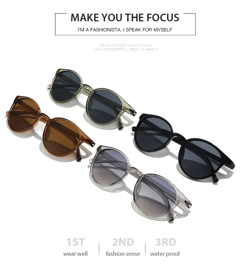 新作、小ぶりなフレームのレトロ調サングラス。男性向け、女性向 - Sunglasses Uv400 のレビューと価格