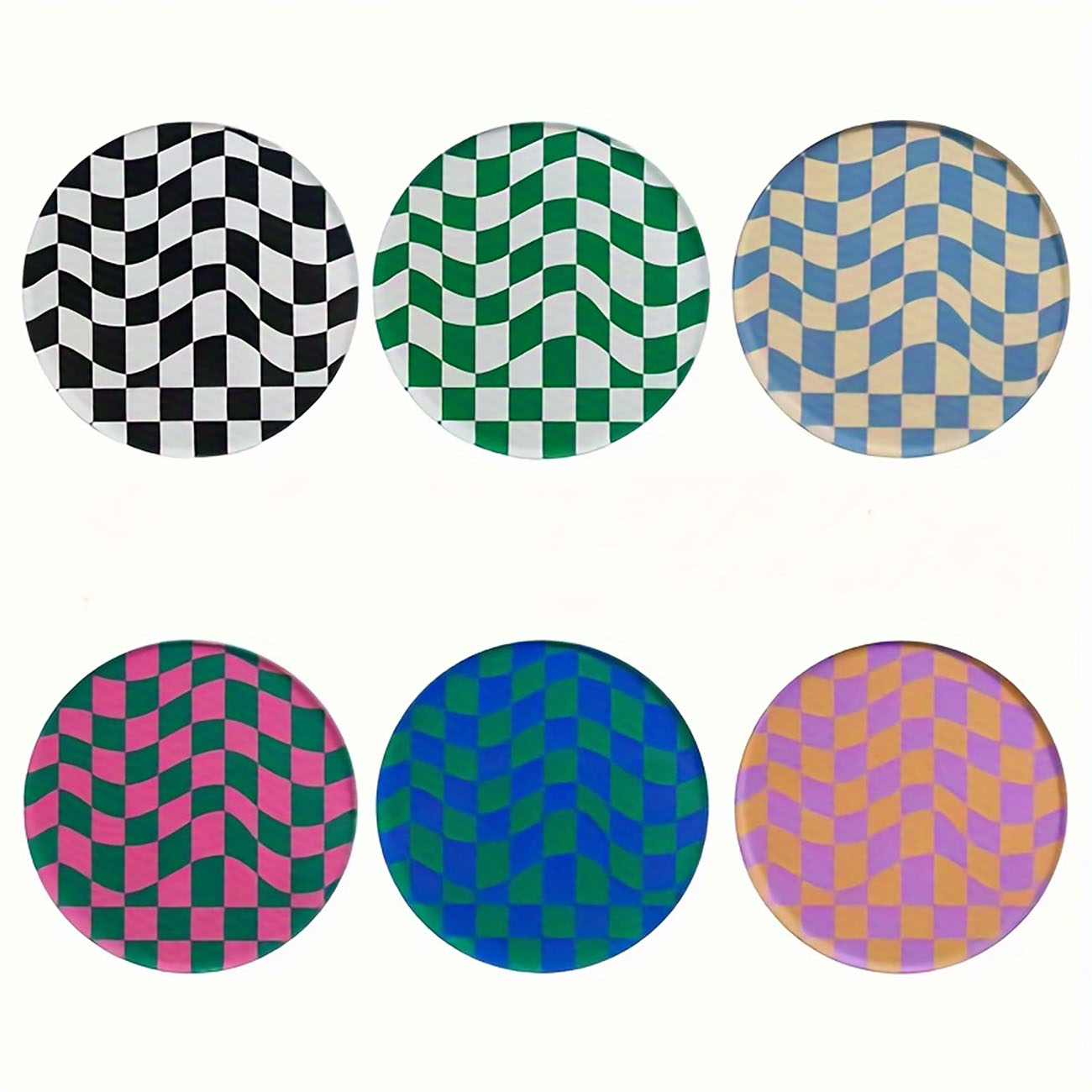 6個入り - 木製コースター、滑り止めと耐熱性のあるダイニン - Marble Coaster Set のレビューと価格