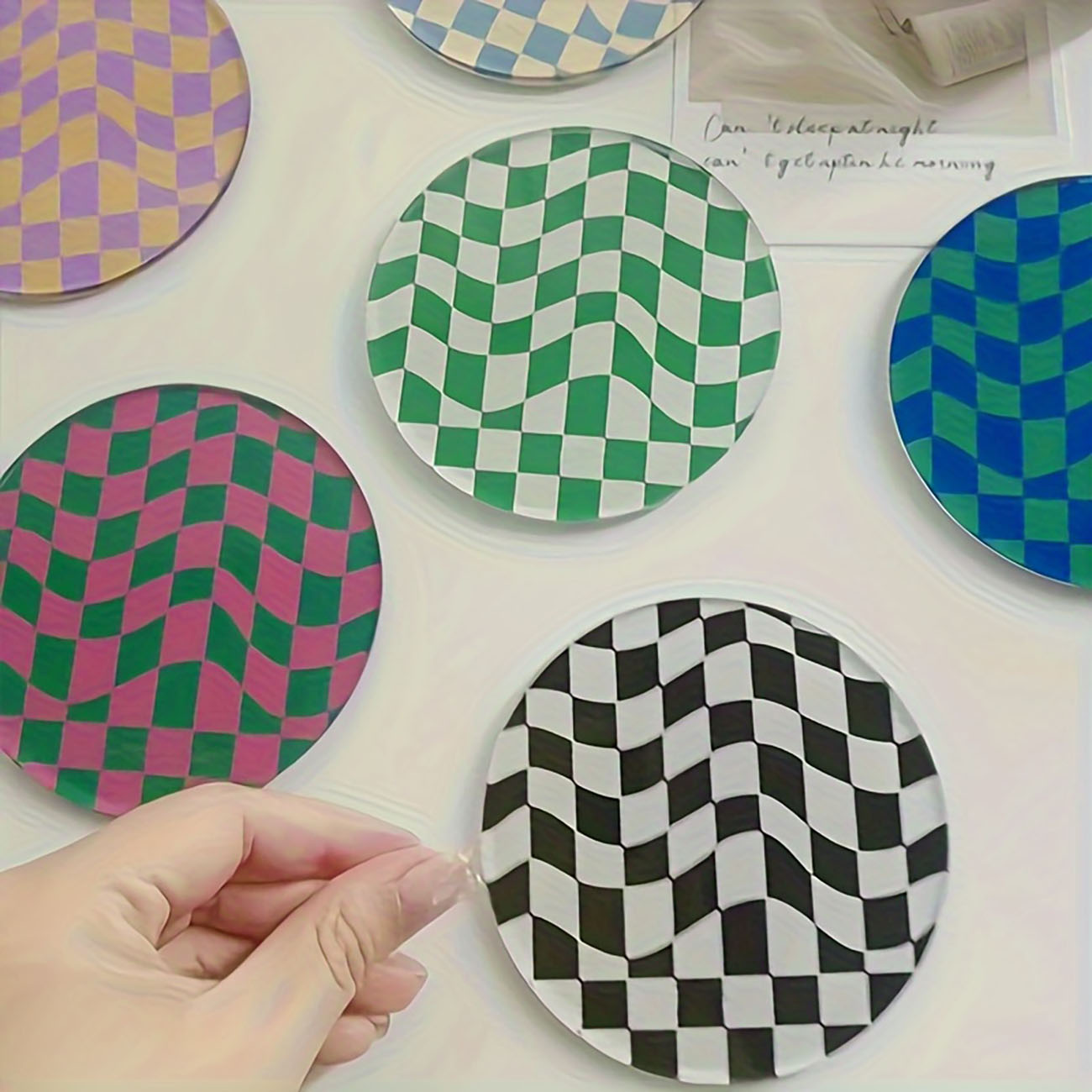 6個入り - 木製コースター、滑り止めと耐熱性のあるダイニン - Marble Coaster Set のレビューと価格