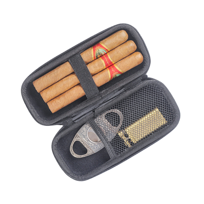 6本用ポータブルシガーケース 軽量トラベルヒュミドールバッグ - Premium Cigar Case のレビューと価格
