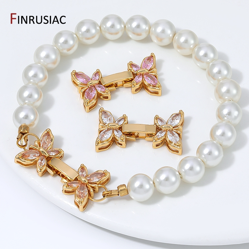 18K金メッキ真鍮製マーキスジルコンバタフライコネクターカス - Gold Plated Jewelry のレビューと価格