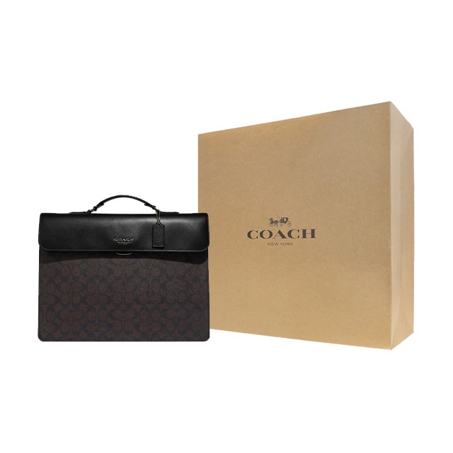 COACH グレアム コーテッドキャンバス カーフスキン ハ - Leather Briefcase のレビューと価格