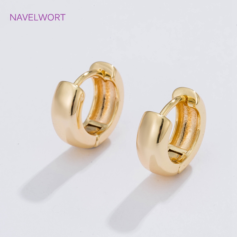 6 サイズのゴールドメッキサークルフープイヤリング女性ギフト - Gold Plated Jewelry のレビューと価格