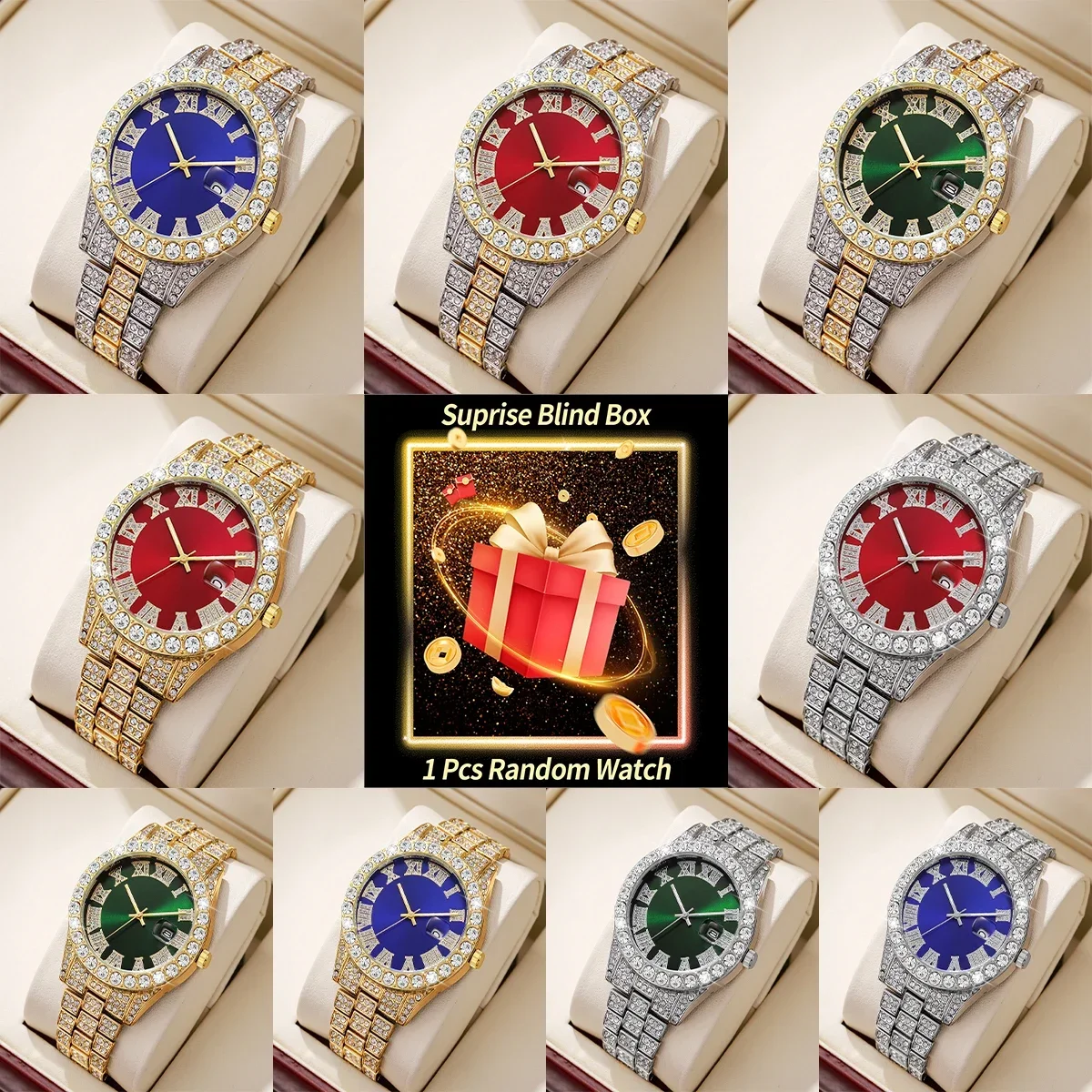 ミステリーブラインドボックス、メンズ腕時計、ランダムなデザイ - Luxury Watch Men のレビューと価格
