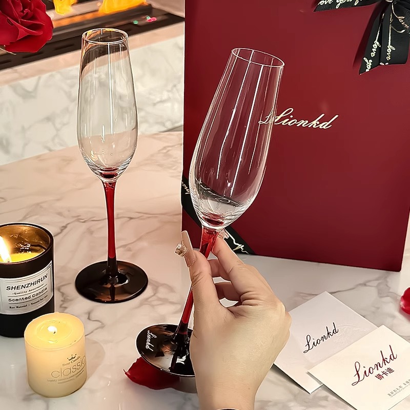 HYS高級ギフトシャンパンカップクリスタルガラスガールフレン - Luxury Gift Set のレビューと価格