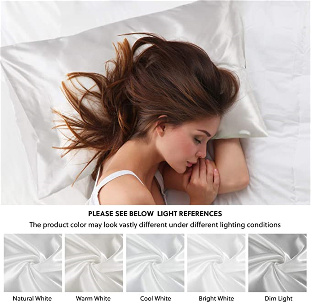 2 ピース/ロット固体シルキーサテンスキンケア枕カバー髪抗枕 - Silk Pillowcase のレビューと価格