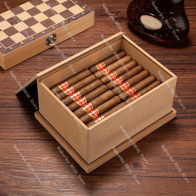 プレミアム杉材シガーヒュミドールボックス 大容量30本収納  - Premium Cigar Case のレビューと価格