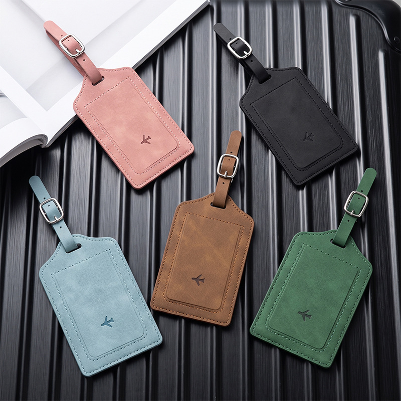 1個入りPUレザー製ラゲージタグ、男女兼用旅行アクセサリー、 - Travel Luggage Set のレビューと価格