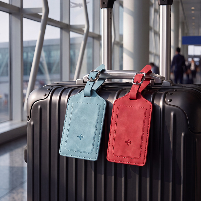 1個入りPUレザー製ラゲージタグ、男女兼用旅行アクセサリー、 - Travel Luggage Set のレビューと価格