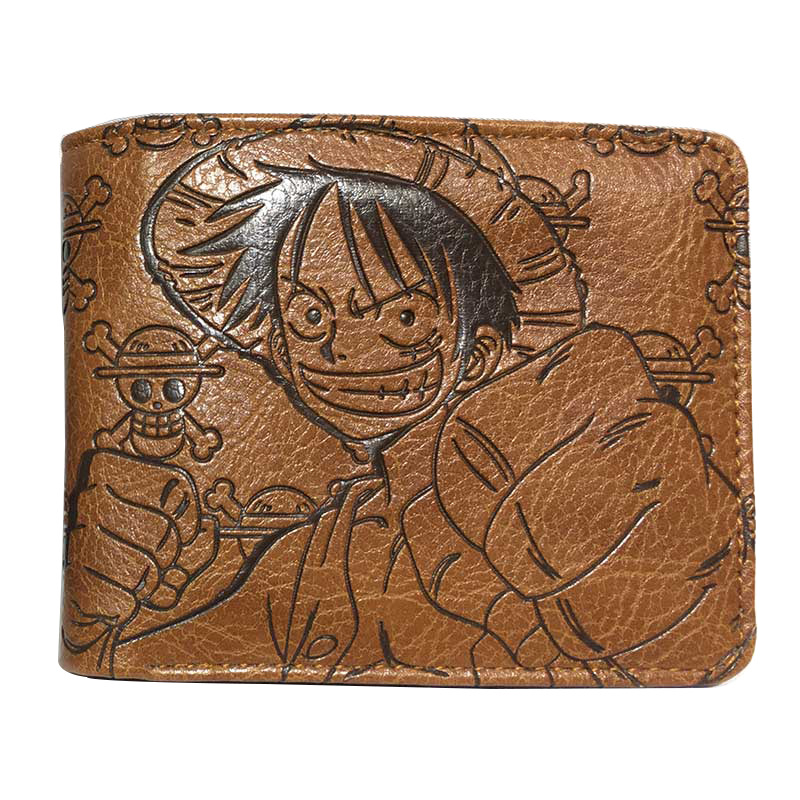 アニメワンピースルフィ海賊スカル PU レザー財布マルチカー - Leather Wallet Men のレビューと価格