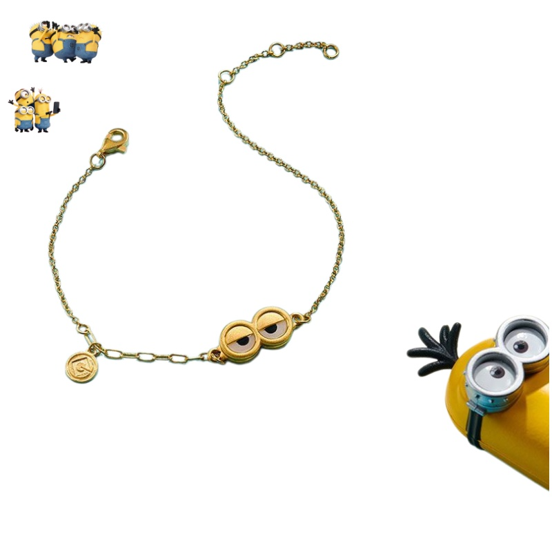 ミニオンシリーズ ゴールドブレスレット - キュートで楽しい - Gold Plated Jewelry のレビューと価格