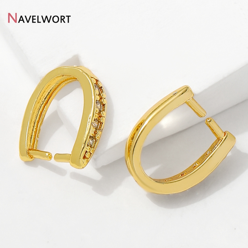 14K金メッキ真鍮製ジルコン象嵌ペンダントベイルフック、ジュ - Gold Plated Jewelry のレビューと価格