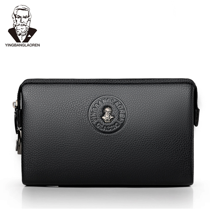 男性長財布携帯電話ポーチ男性メッセンジャーバッグ盗難防止メン - Leather Wallet Men のレビューと価格