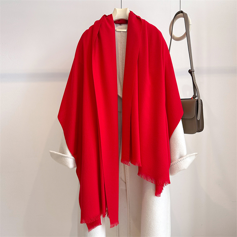 高級冬カシミヤスカーフ レディース 無地 ハンカチ 暖かいパ - Cashmere Scarf のレビューと価格