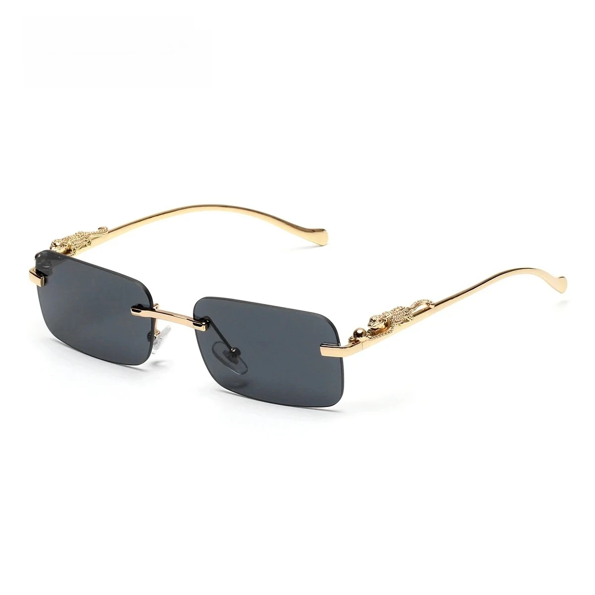 フレームレスサングラス UV400 ファッション スクエア型 - Designer Sunglasses のレビューと価格