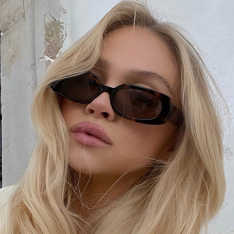 1 個ライト高級長方形サングラスミニマリストデザインエレガン - Designer Sunglasses のレビューと価格