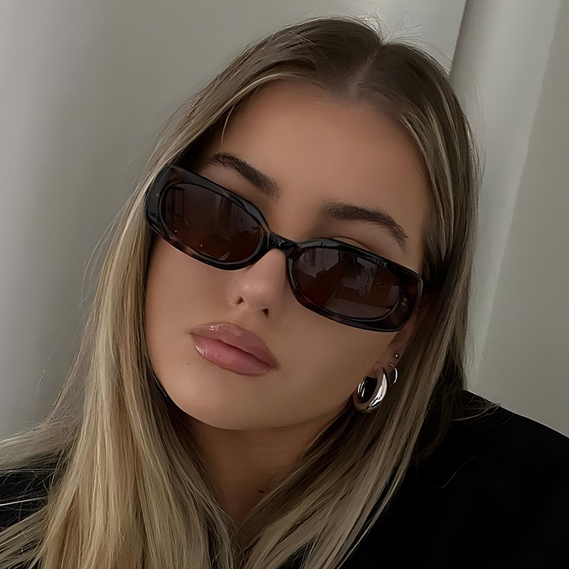 1 個ライト高級長方形サングラスミニマリストデザインエレガン - Designer Sunglasses のレビューと価格