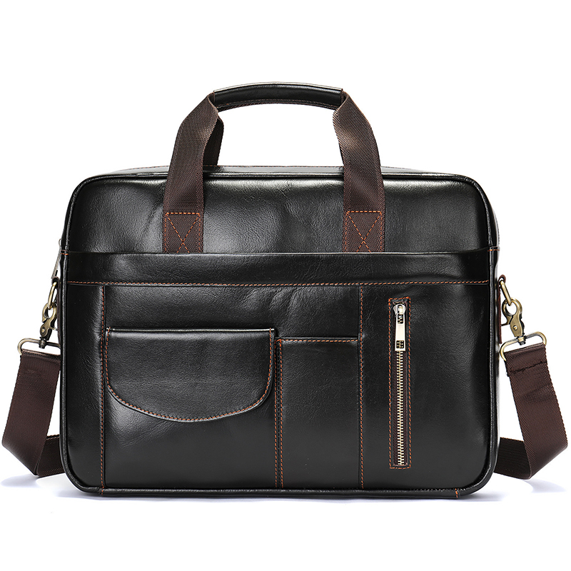 ヴィンテージ本革ブリーフケーストップレイヤー牛革大型メンズレ - Leather Briefcase のレビューと価格