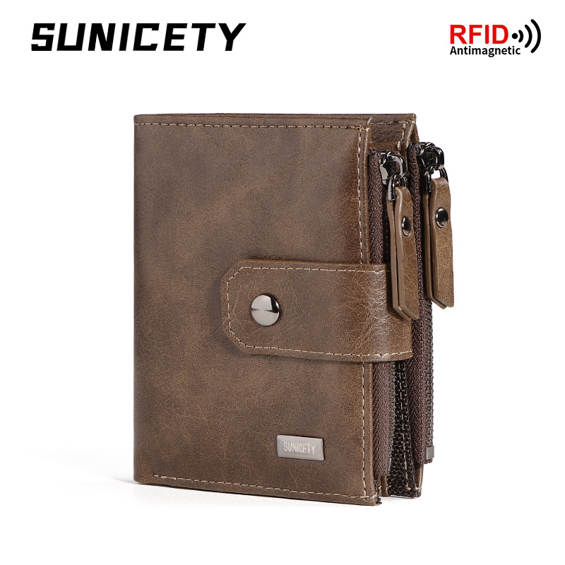 盗難防止クロスボーダービジネスレザースリムショートウォレット - Leather Wallet Men のレビューと価格