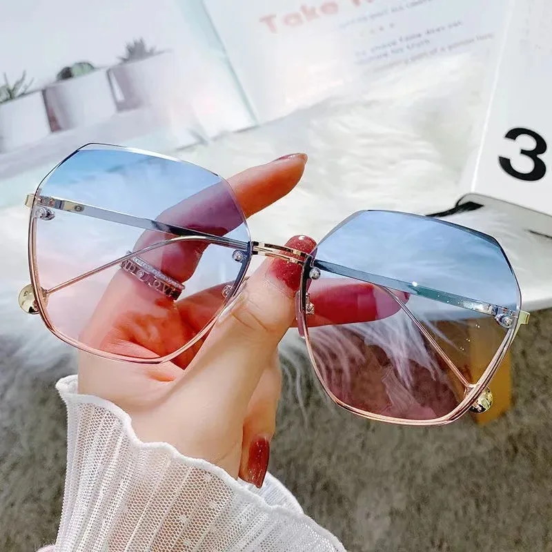 ブランドデザイン、ファッション、新しい多角形メタルサングラス - Designer Sunglasses のレビューと価格