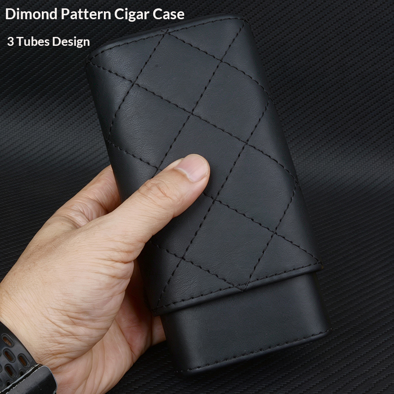 大型シガーケース プレミアムPUレザーホルダー 64リング  - Premium Cigar Case のレビューと価格