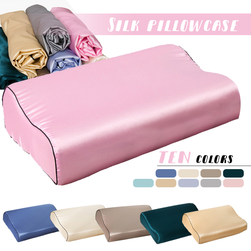 模造シルクサテンラテックス枕カバー、髪と肌に優しい、肌に優し - Silk Pillowcase のレビューと価格