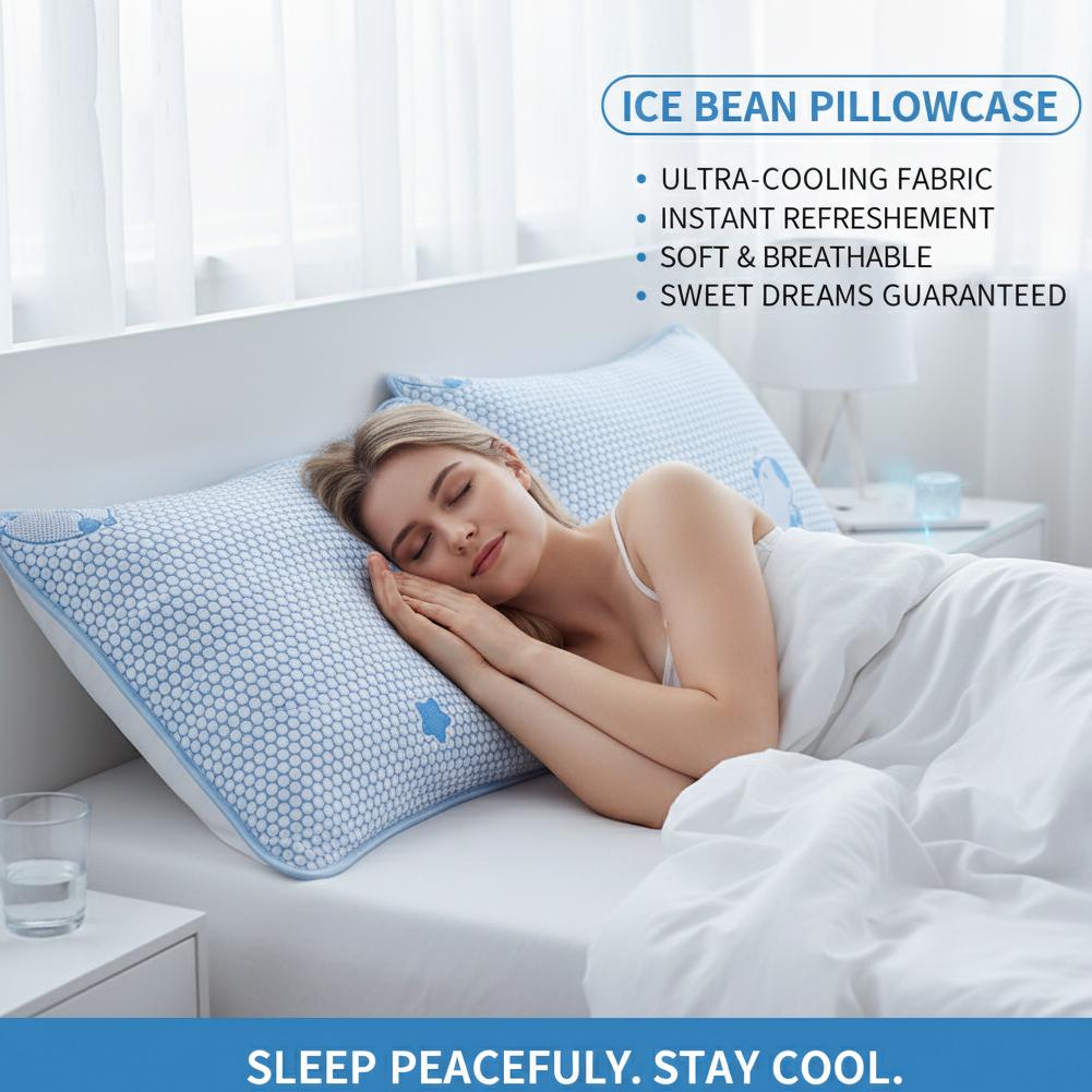 夏の涼感アイスシルク枕カバー、アイスビーンズ枕カバーセット、 - Silk Pillowcase のレビューと価格