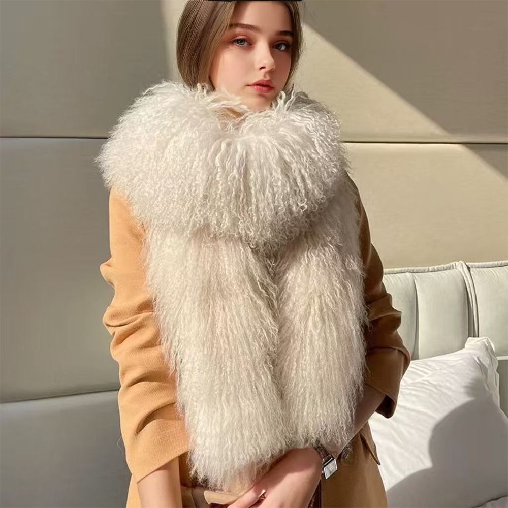 180CM 模造ウールスカーフ両面フルスキンフェイクシープフ - Cashmere Scarf のレビューと価格