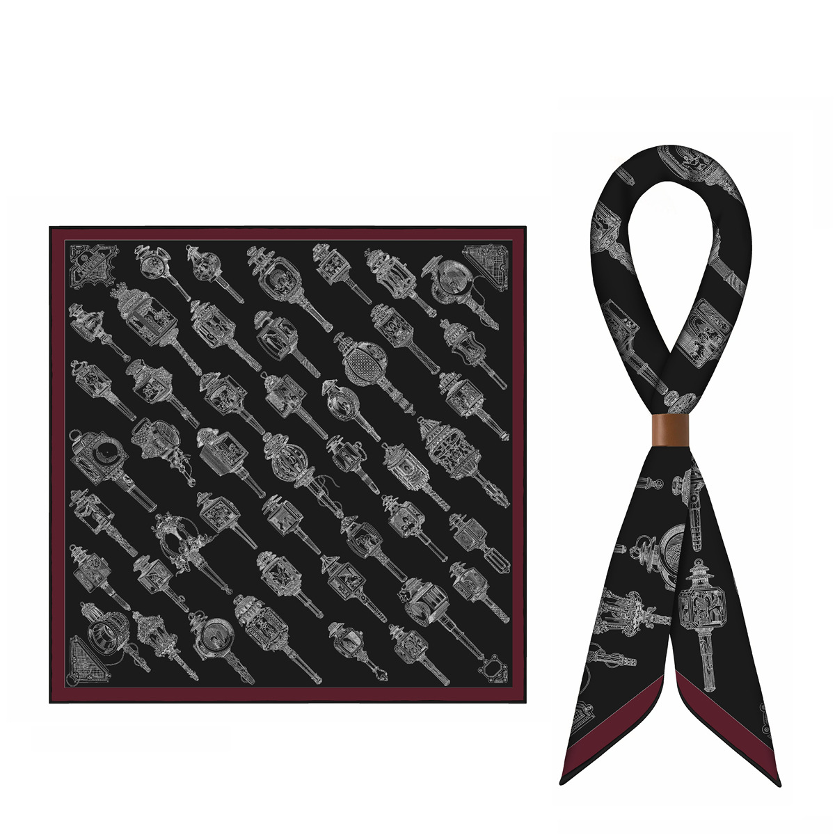 黒の高級デザイナーシルクカシミヤスカーフ 70 センチメート - Cashmere Scarf のレビューと価格