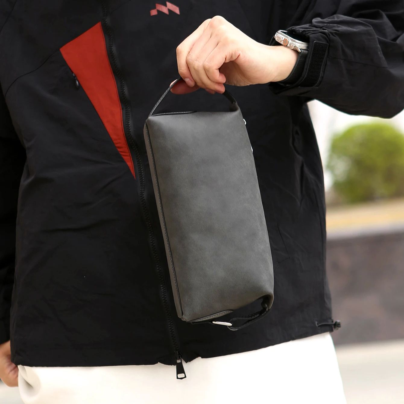 メンズPUレザー製トイレタリーバッグ、大容量トラベルドップキ - Travel Luggage Set のレビューと価格